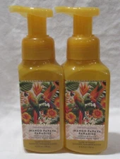 Bath & Body Works Gentle & Clean Foaming Hand Soap Set 2 MANGO PAPAYA PARADISE