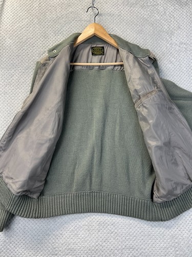 Vintage Pullover Emporium Herren Strick Lederjacke Trashed getragen 90er Grunge - Bild 4 von 21