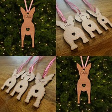 Miniature Pinscher Dog Bauble Ornament Personalised Chrsitmas Tree Decoration