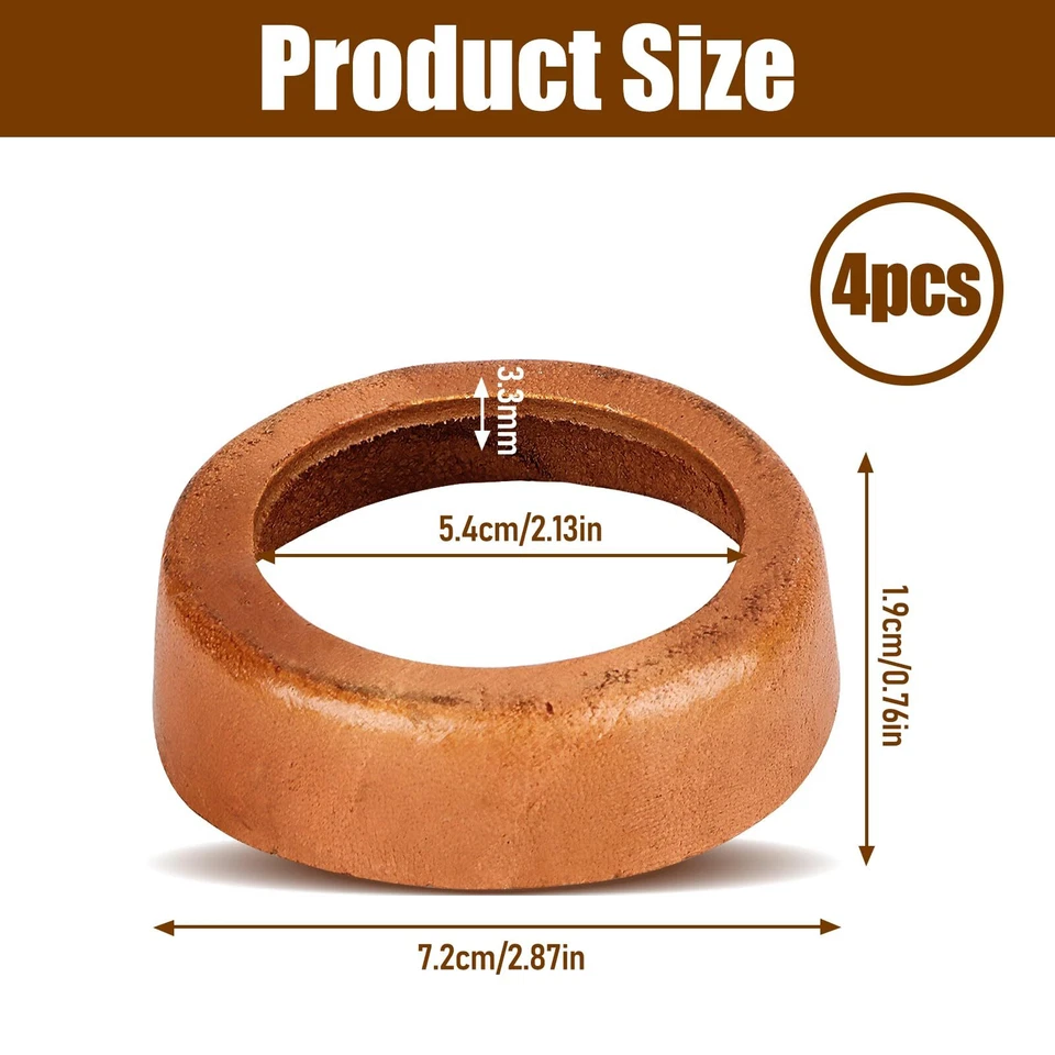 Lot de 4 manchons de piston pour pompe à bras - Pompe de jardin - Type 75 - M... - Photo 2/4