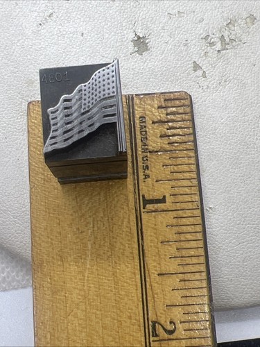 Vintage Metal Metal Printing Print Block Stamps American 🇺🇸 - Picture 4 of 4
