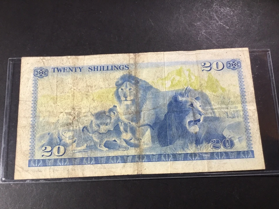 20 chelines Kenia 1978 Banco Central de Kenia 5940t Foto 2 de 2