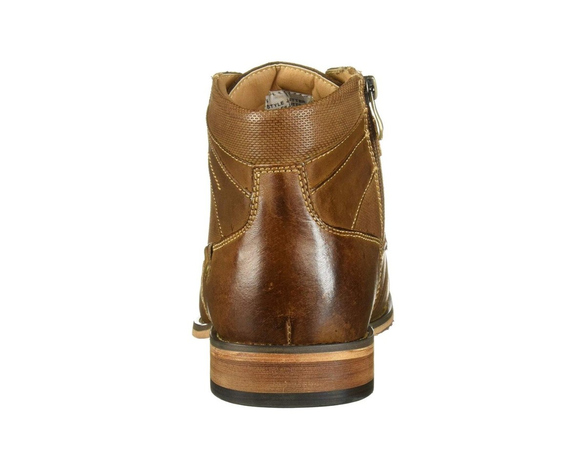 Steve Madden Z87107* Dark Tan Rich Leather Jotter Cap Toe Ankle