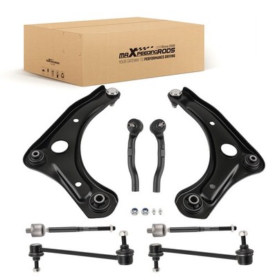 8pcs For Nissan Versa Note Micra Front Lower Control Arms Sway Bars Tie Rod End