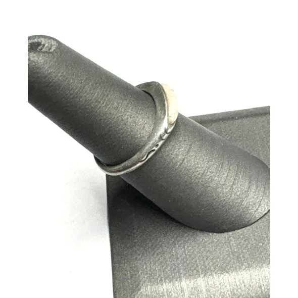 ANILLO BANDA C. POLLACK/RELIOS PLATA ESTERLINA 925 Y CORAL TALLA 6 CIELO Foto 3 de 4