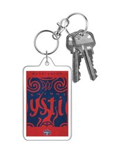 WNBA Womens Basketball Minimalist Distressed Art Style Team Logo Photo Keychain