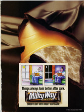 Milky Way Dark Candy Bar Mars Inc. Chocolate Vintage 1995 Magazine Print Ad