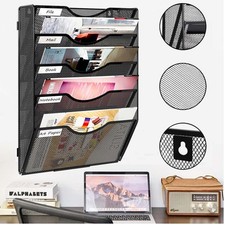 Zeitschriftenhalter Wand Hängeorganizer Zeitungsregal Magazinständer 5 Fächer DE