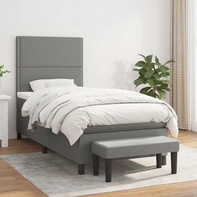 Boxspringbett Matratze Bett Bettgestell Polsterbett Lattenrost Stoff vidaXL