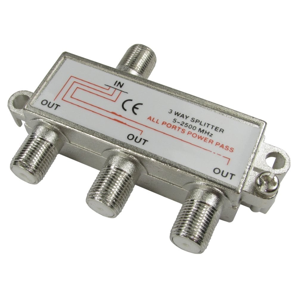 Cables Direct 3 Port F-Connector Splitter
