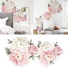 Hot Wall Sticker Nursery PVC Peony Flower Pink Removable Bedroom Decor