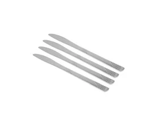 Mainstays 4-Piece Swirl Stainless Steel Dinner Knife Set, Silver Tableware