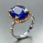 Vintage 8 ct+ Blue Sapphire Ring 925 Sterling Silver Size 7.5 /R470825