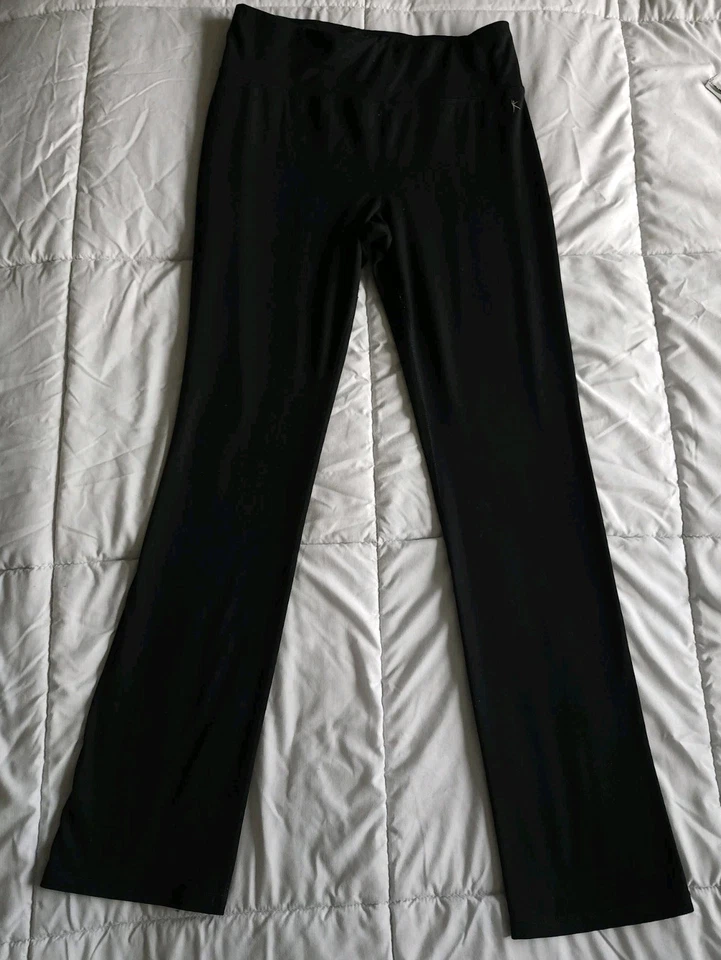 Pantalones ajustados Danskin Now para mujer negros atléticos yoga talla mediana 8-10 Dri More Foto 3 de 4