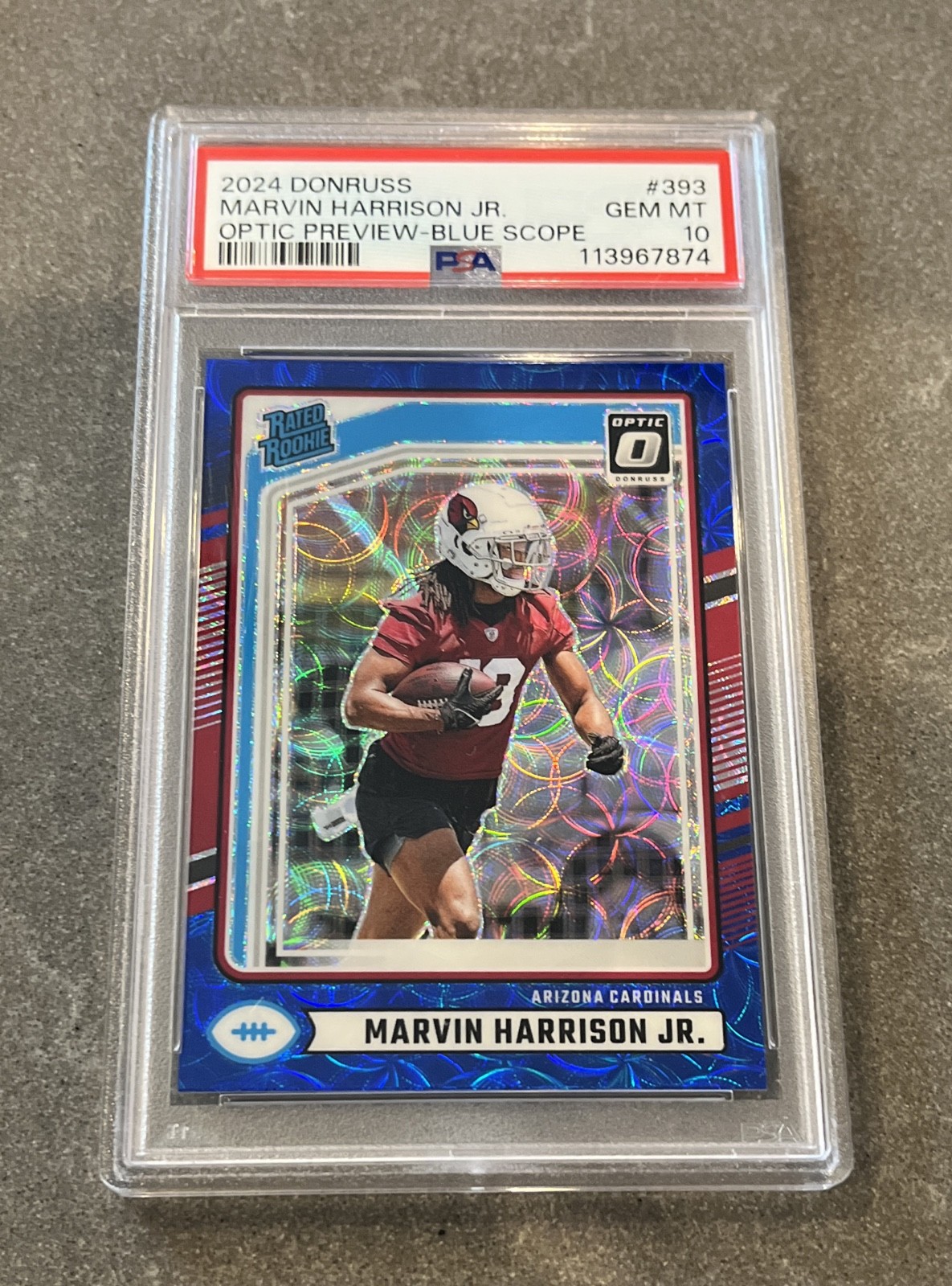 Marvin Harrison Jr. Panini Donruss #393 Preview Optic