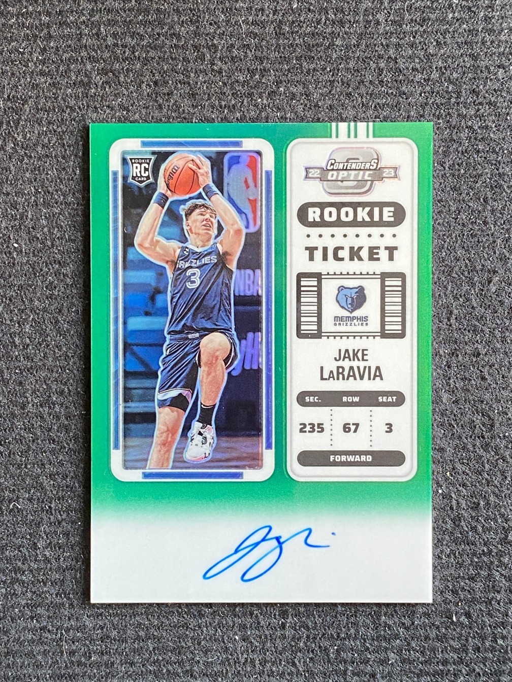 Jake LaRavia 2022-23 Contenders Optic Rookie Ticket Auto Green 43/75 RC #119