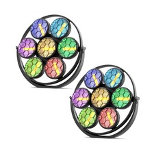 4in1 Retro Stage Light RGB COB 7 LED Par Light DMX Control Sound Activated Vi...