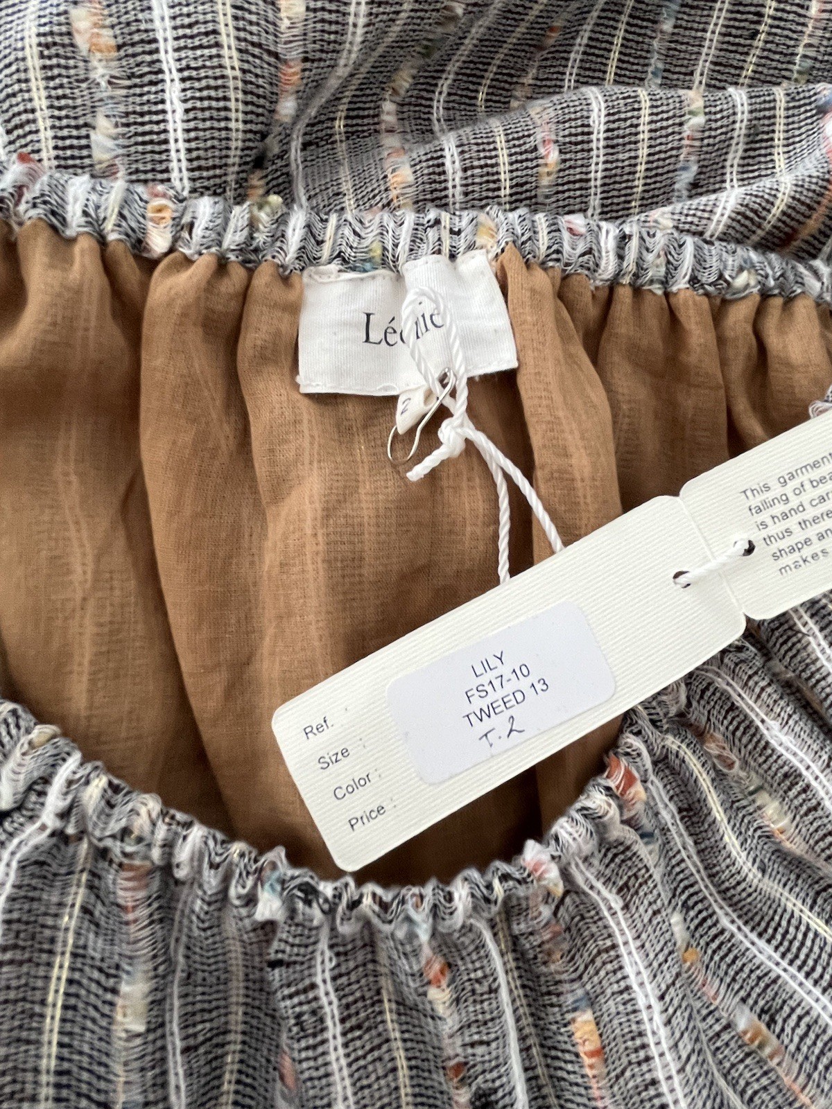 French Niche Brand Léonie Dress Off Shoulder Women’s Sz 12 Handcrafted RRP £335