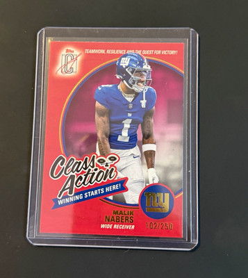 Topps 2025 Signature Class Class Action Malik Nabers CA-23 Magenta /250