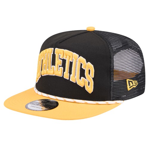 Cappello da golfista uomo New Era nero atletica retro in rete