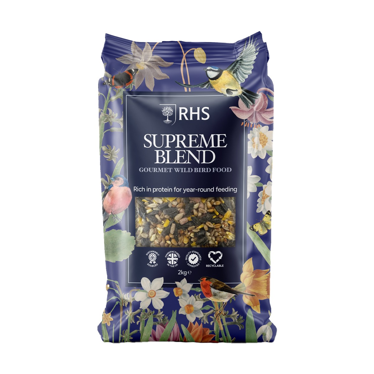 RHS Supreme Blend High Protein Bird Food - 2kg