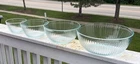 Pyrex Clear Aqua Blue Ribbed Nesting Mixing Bowls, Set Of 4 #7401-7404