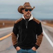 Mens Half-Zip Sweatshirt For Spring And Autumn