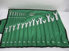 SK Tools 22 Piece Combination Wrench Set, Metric, 6 - 24mm 27, 30, 32mm 12 Point