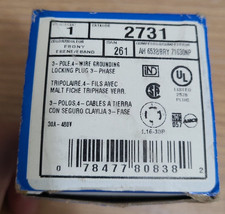 Leviton 2731 CONNECTOR PLUG 30AMP 3POLE 480VAC 4WIRE NIB 5HYR6