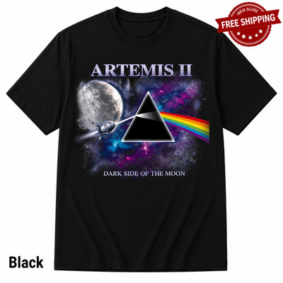 Artemis II Dark Side of the Moon Space Mission Unisex T-Shirt Size S-4XL
