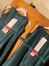 Forest green flower girl set , Age 7 + age 12. Designer Tous-Les-Jours , New 