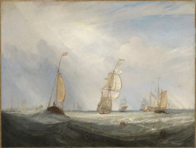 Turner Helvoetsluys die Stadt Utrecht 64 Going to Sea 1832 romantische Meereslandschaft W