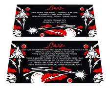 Williams Flash Pinball Custom Apron Instruction Cards