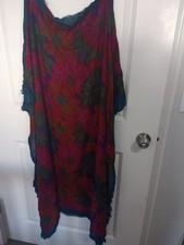 Vintage 1990s Large Floral Scarf Wrap 50 x 54 Boho Rayon Abstract Flowers