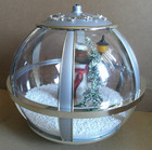 Christmas White/Silver 12" Hanging Musical Snow-Globe Lamp Snowman LED Lights — photo 10