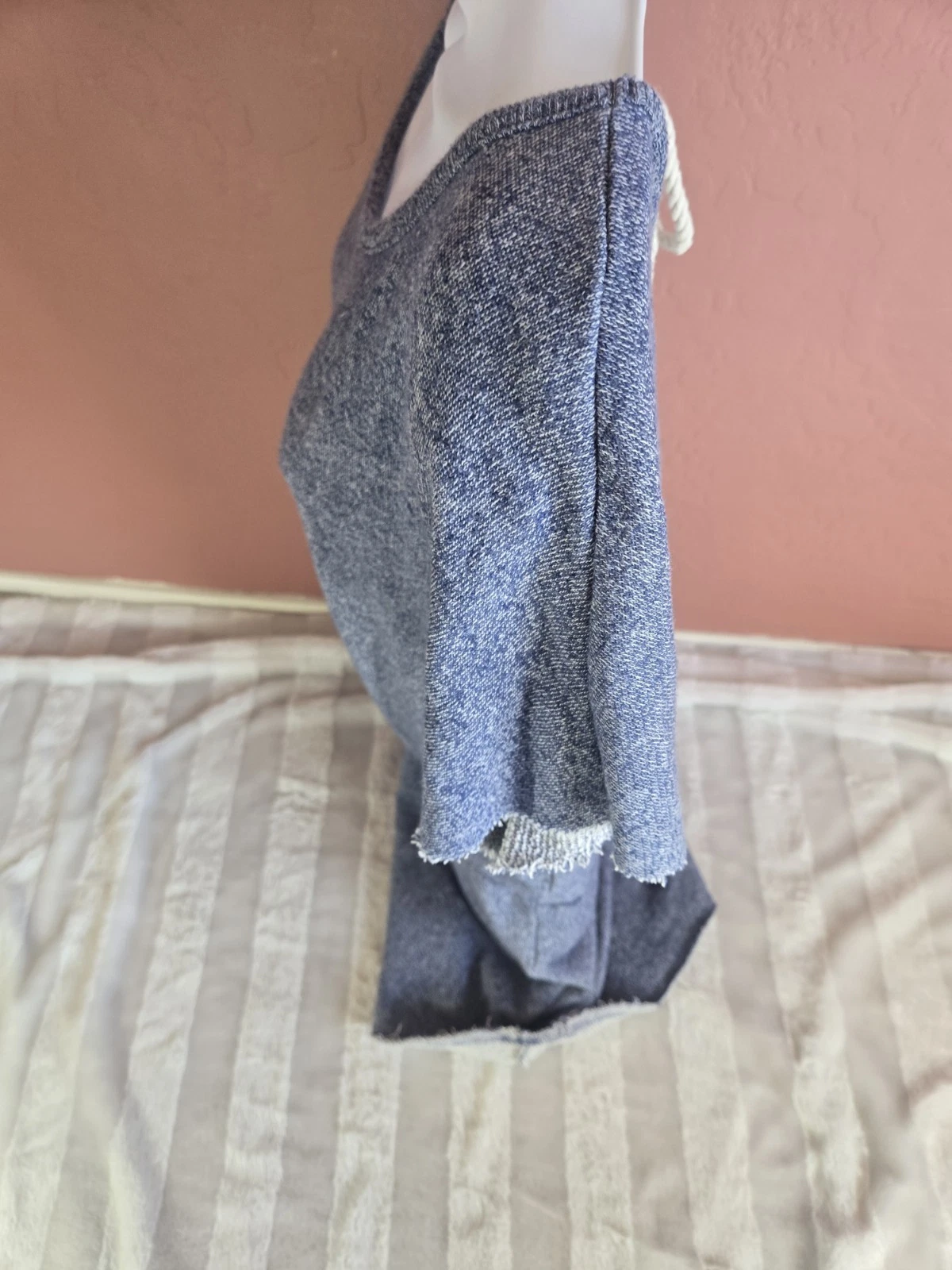 UNDERCOVER Abito Victorias Secret French Terry in tessuto blu copricostume da spiaggia schiena aperta taglia M