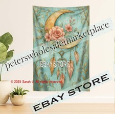 Moon Dreamcatcher Wall Tapestry Boho Decor cottagecore 39X59 in