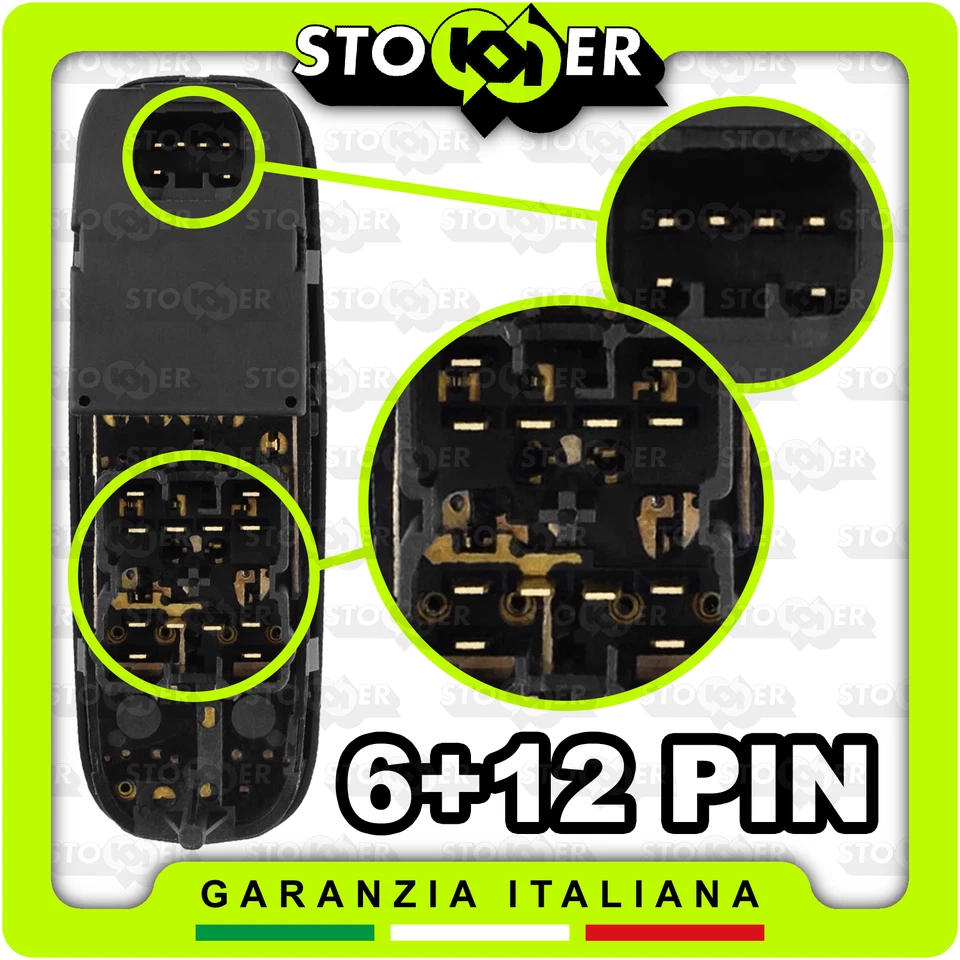 Pulsantiera Guida Alzacristalli Interruttori Vetri Porte per VOLVO S70 V70 XC70 - Imagen 2 de 4