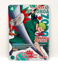 One Piece x Round 1 ENGLISH Promo Card Roronoa Zoro PRB02-006