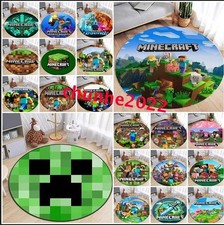 🎁Creeper Game 3D Round Floor Rugs Kids Bedroom Decors Carpets Doormat Mats Gift