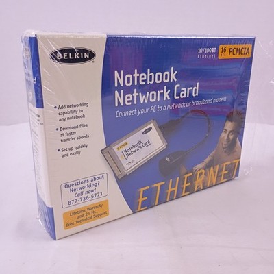 Belkin 10/100BT Ethernet 16 Bit PCMCIA Notebook Network Card New in Box