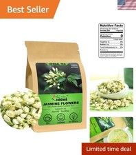 3oz Dried Jasmine Flowers - Non-GMO, Caffeine-Free for Tea Wellness