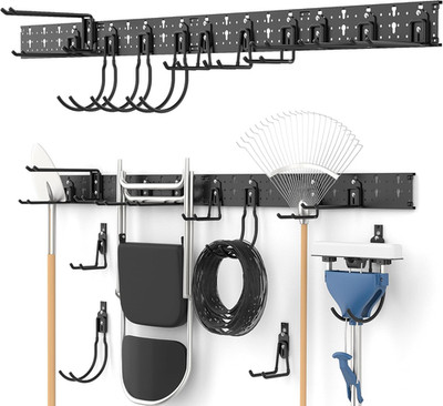 Garage Tool Storage Rack Wall Mount Organizer Hook System - Variation