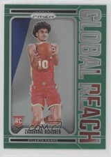 2024-25 Panini Prizm Global Reach Green Prizm Zaccharie Risacher #7 18fx