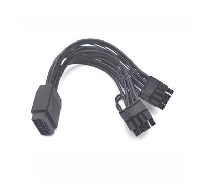 12VHPWR 16(12+4)Pin Female to Dual 8pin Male Video Card Power Adapter Cable 19cm