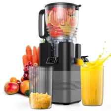 Cold Press Juicer Machines, 400W Juicer Machines with 5.8" Wide Feed Chute, S...