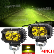 2x 4Inch 40000ML LED Work Light Bar Flood Spot Pod Offroad Fog Driving ATV Truck