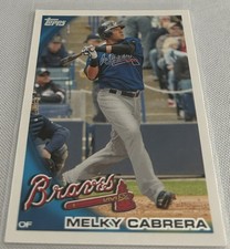 2010 Topps Baseball Melky Cabrera Atlanta Braves base card #ATL10
