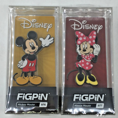 FiGPiN  Disney Mickey & Minnie Mouse #976 #977 D23 Expo LE 1000 Collectible Pins