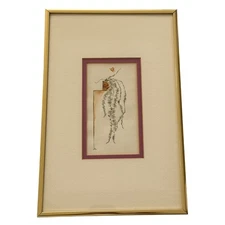 Signed "Jill" Framed Botanical Wall Art Illustration – Gold Frame 10x14